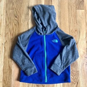 Northface fleece blue/gray zip-up size 3T